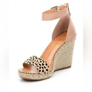 Dolce Vita Noor leopard calf hair wedges sz 8.5